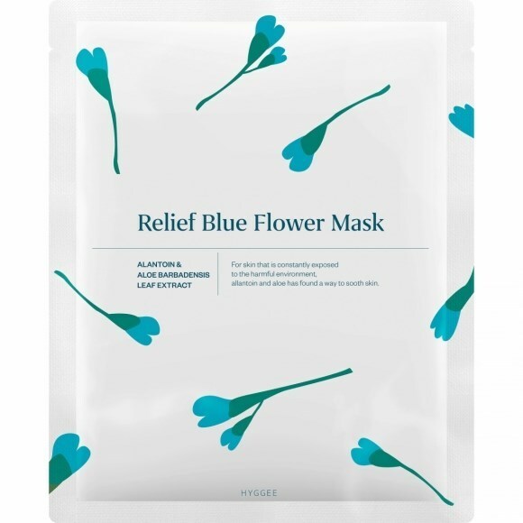 Relief Blue Flower Mask